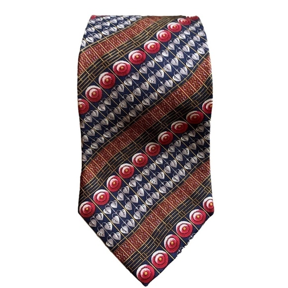 NEW Breaux Metropolitan Museum of Art Tie Navy Red Gold Multi Color Tie - Picture 5 of 5